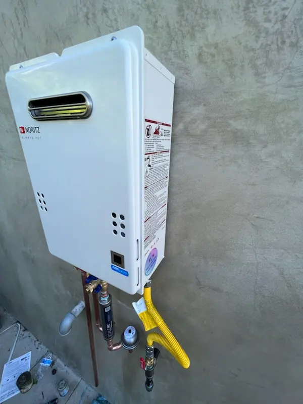 Tankless water heater installation for Bissell homes